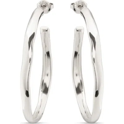 Unode50 Sterling Silver-plated Open Hoop Earrings