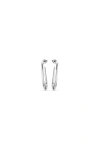 Unode50 Sterling Silver-plated Oval Hoop Earrings In Silver