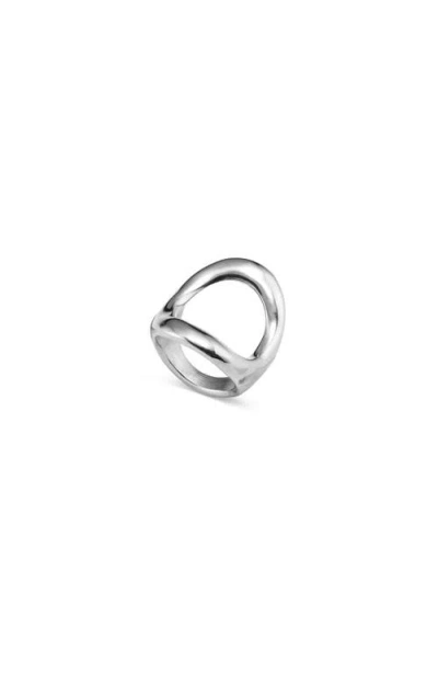 Unode50 Sterling Silver-plated Ring With Large Central Oval