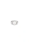 Unode50 Sterling Silver-plated Ring With Pearl In Metallic