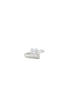 Unode50 Sterling Silver-plated Ring With White Cubic Zirconia In Metallic