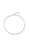 Unode50 Sterling Silver-plated Short Chain In Silver