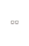 Unode50 Sterling Silver-plated Small Link Shaped Earrings In Metallic