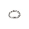 Unode50 Sterling Silver-plated Treaded Bearded Chain Metal Bracelet In Metallic