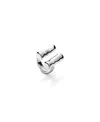 Unode50 Sterling Silver Plated Two Vertical Tube Ring In Silver