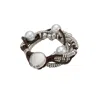 Unode50 Sterling Silver-plated White Cultivated Pearls Bracelet In White