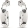 Unode50 Sterling Silver-plated Wide Hoop Earrings In Silver