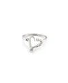 Unode50 Sterling Silver Plated With Nailed Heart Visible Spring Bracelet In Metallic