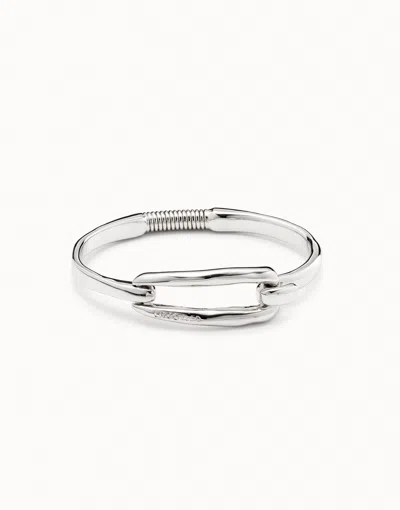 Unode50 Sterling Silver-plated Bracelet With Buckle
