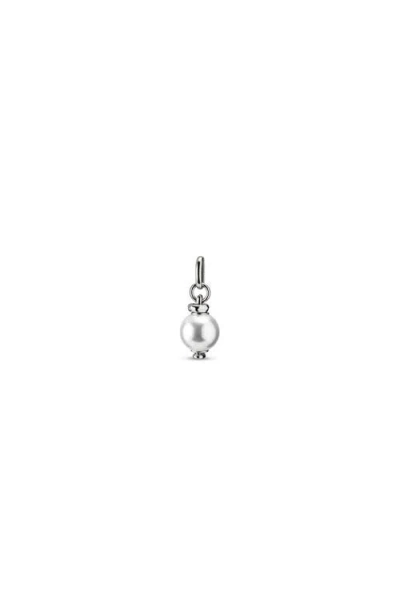 Unode50 Sterling Silver-plated Charm With White Pearl