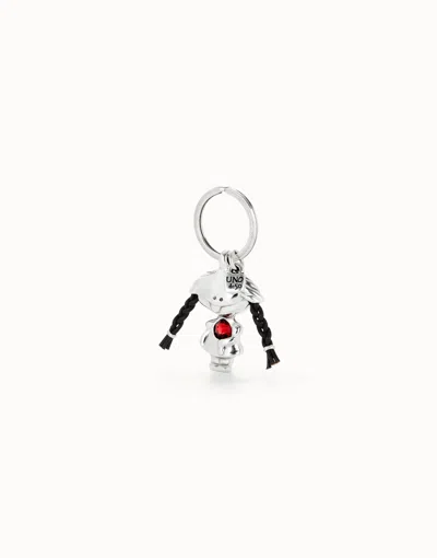 Unode50 Sterling Silver-plated Doll Key-ring In Red