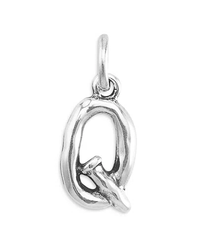 Unode50 Sterling Silver-plated Letter Charm In Metallic