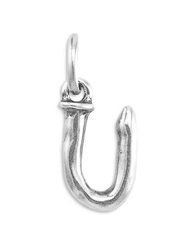 Unode50 Sterling Silver-plated Letter Charm In Transparent