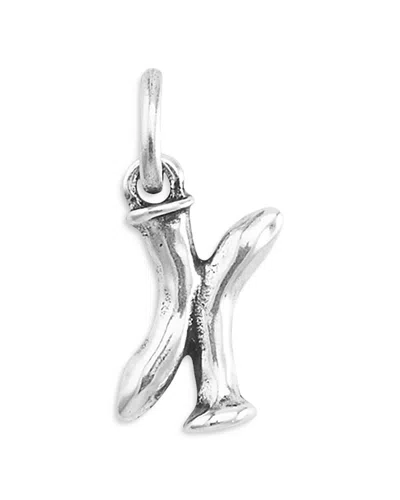 Unode50 Sterling Silver-plated Letter Charm In Metallic