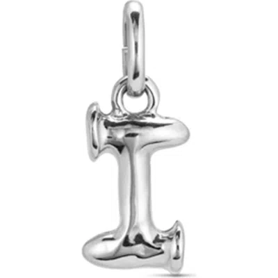 Unode50 Sterling Silver-plated Letter I Charm In Metallic