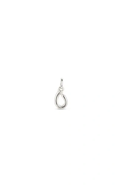 Unode50 Sterling Silver-plated Letter O Charm In Metallic