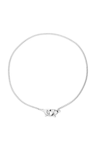 Unode50 Sterling Silver-plated Necklace With Interlocking Carabiner Detail In Metallic