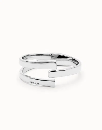Unode50 Sterling Silver-plated Rigid Bracelet