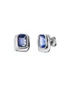 Unode50 Blue Stud Crystal Earrings In Metallic