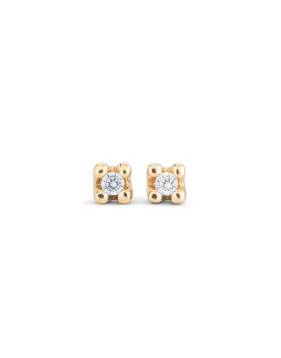 Unode50 Stud Earrings With White Cubic Zirconia