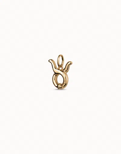 Unode50 Taurus Shaped Charm In Gold