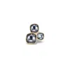 Unode50 Three Gray Irregular Crystal Metal Alloy Ring In Gold