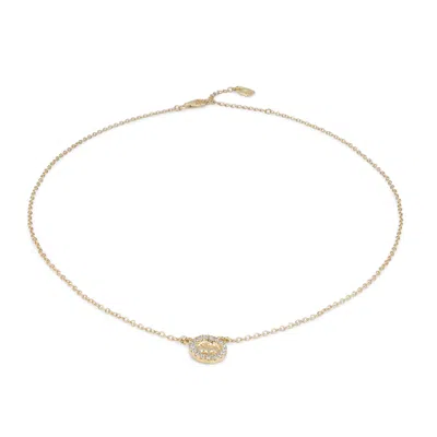 Unode50 Topaz Medallion Chain Necklace In Gold
