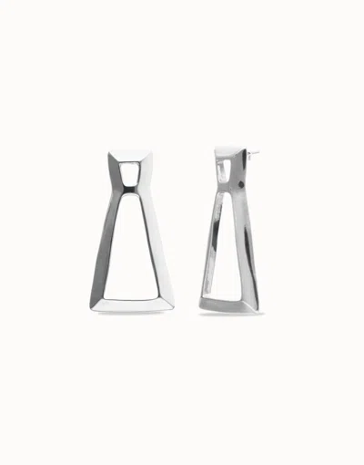 Unode50 Triangular Earrings In Silver