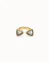 Unode50 Triangular Ring With Two Crystals In Multi
