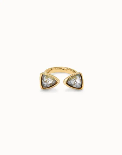 Unode50 Triangular Ring With Two Crystals In Multi