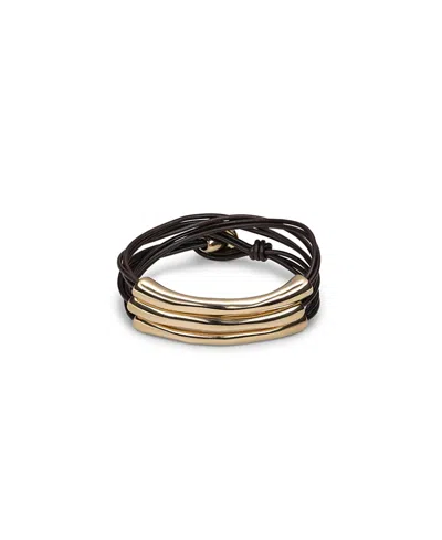 Unode50 Trine Link Bracelet In Black