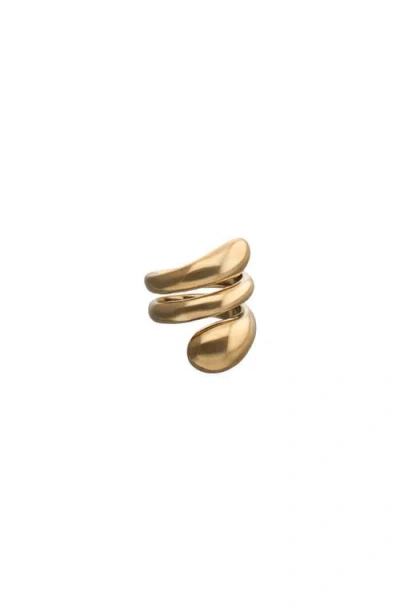 Unode50 Triple Spiral Statement Ring In Gold