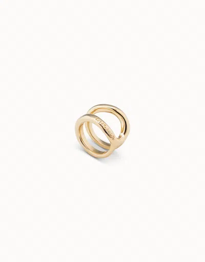 Unode50 Tubular Design Ring In Gold