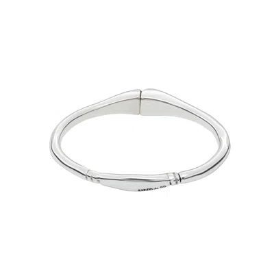 Unode50 Sterling Silver Double Tube Indentation Bracelet