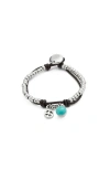 Unode50 Turquoise Murano Bead Strap In Gray