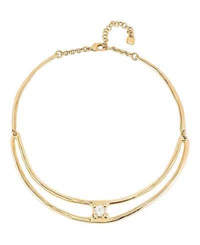 Unode50 Twin Radiance Collar Necklace In Gold