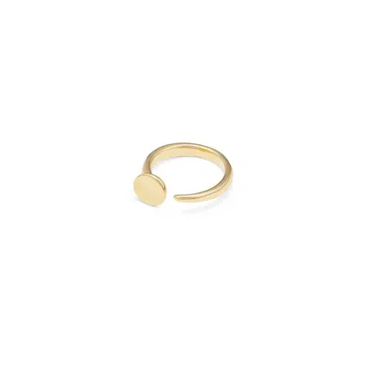 Unode50 Twisted Nail Form Metal Alloy Ring In Gold