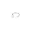 Unode50 Twisted Nail Form Metal Alloy Ring In Silver