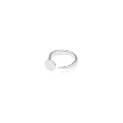 Unode50 Twisted Nail Form Metal Alloy Ring In Silver