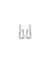 Unode50 Sterling Silver-plated Link Shaped Earrings In Metallic