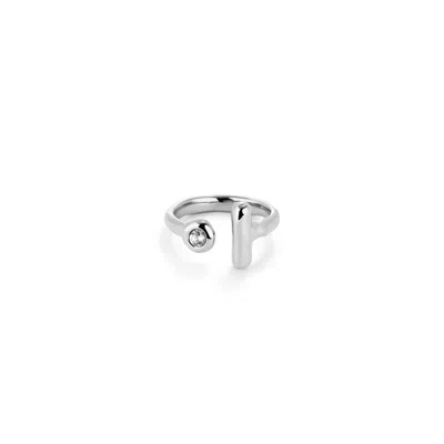 Unode50 White Open Topaz Ring In Silver