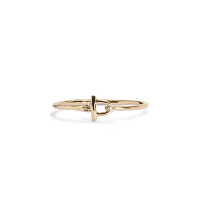 Unode50 White Topaz Front Clasp Bracelet In Gold