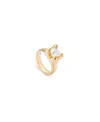 Unode50 White Zirconia Metal Alloy Ring In Gold