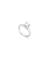 Unode50 White Zirconia Metal Alloy Ring In Silver