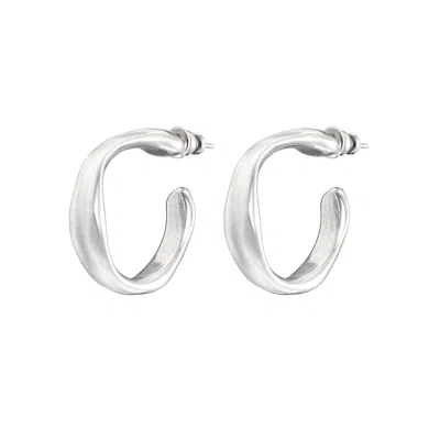 Unode50 Wide Silver Hoop Earrings