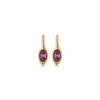 Unode50 Wine Crystal Teardrop Earrings In Purple