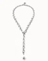 Unode50 Sterling Silver-plated Necklace With Oval Links