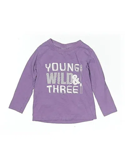 Pre-owned Unordinary Toddler Kids' Long Sleeve Top Purple Crew Neck Tops