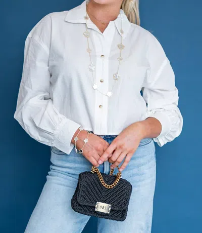 Unpublished Ana Button Down Top In White