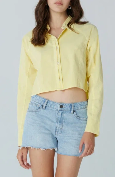 Unpublished Colette Cotton Cropped Button-up Shirt